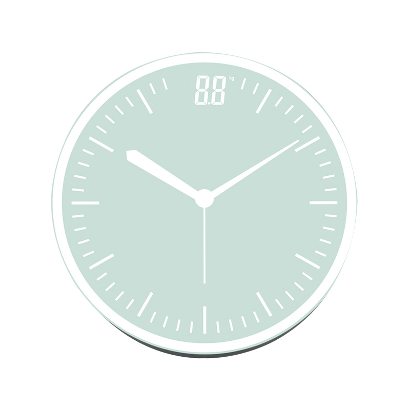Balance de poids intelligente d'horloge ronde en verre TM-909